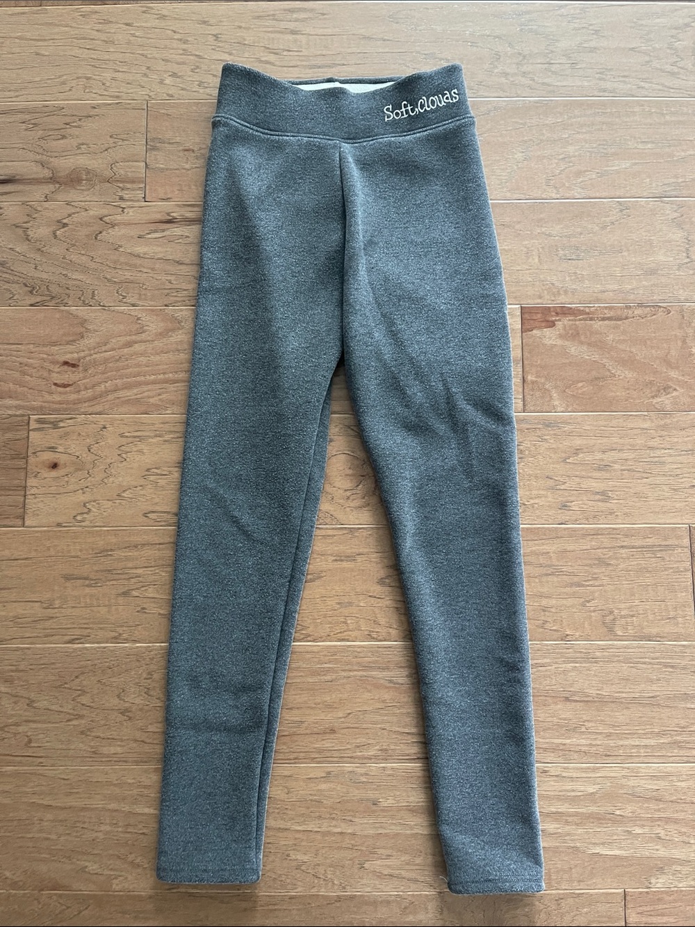 Soft Clouds Fleece Lined Gray Leggings XS